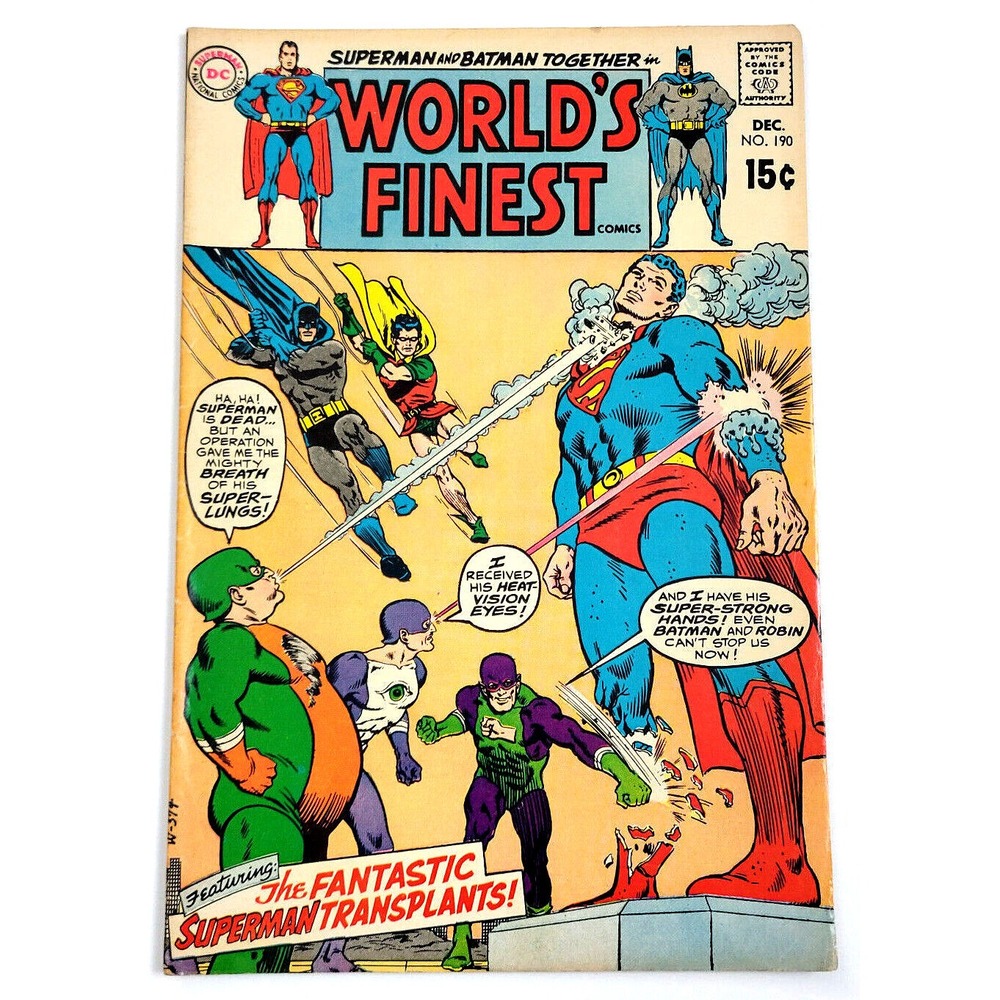 WORLD'S FINEST COMICS β # 190 - (1969) DC COMICS SUPERMAN & BATMAN APPEARANCE